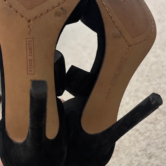 Vince Camuto Black Suede Heels - Picture 6 of 6